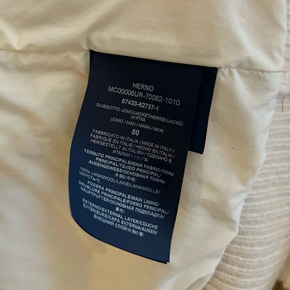 Herno Resort Men's Wool Intarsia Knit Full Zip Bomber Sweater | IT Size 50 - Picture 8 of 10